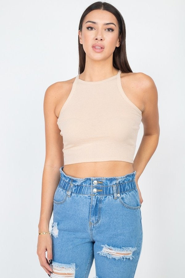 Racer Ribbed Top