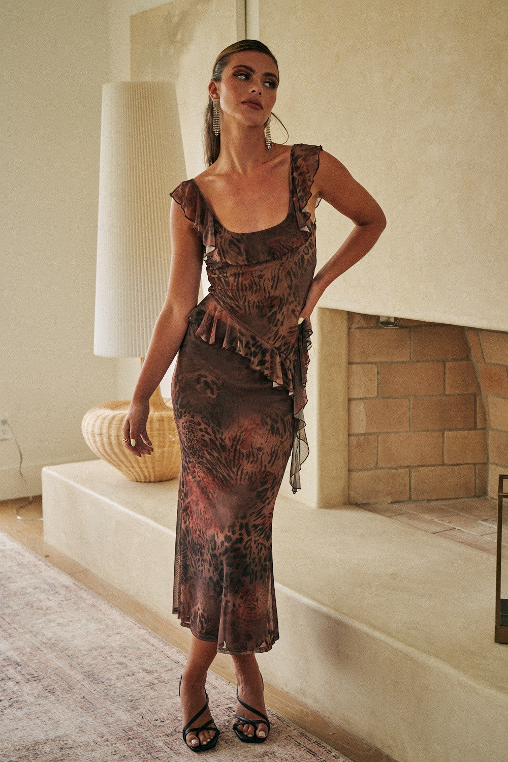 Leopard Printed Maxi Skirt
