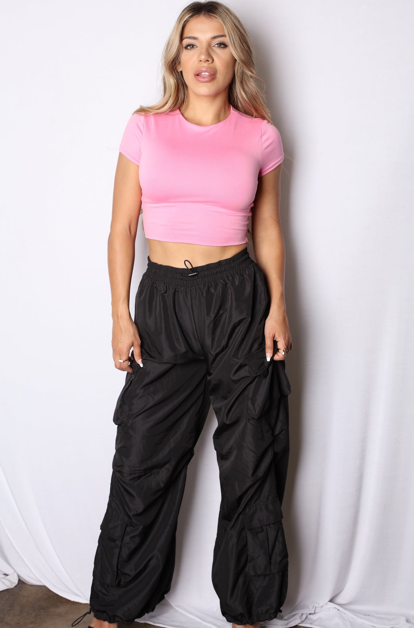Parachute Jogger Pants Black