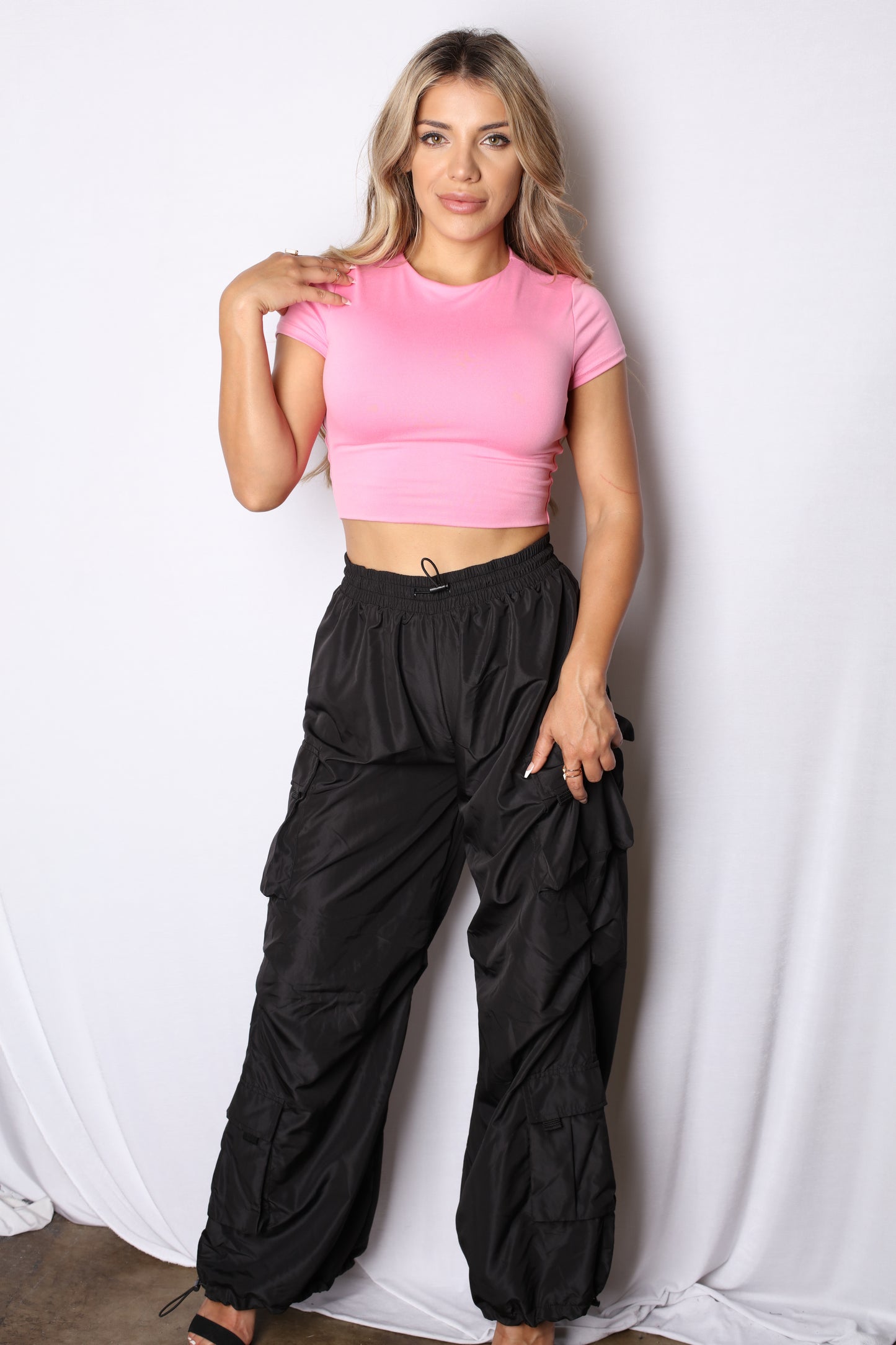 Parachute Jogger Pants Black