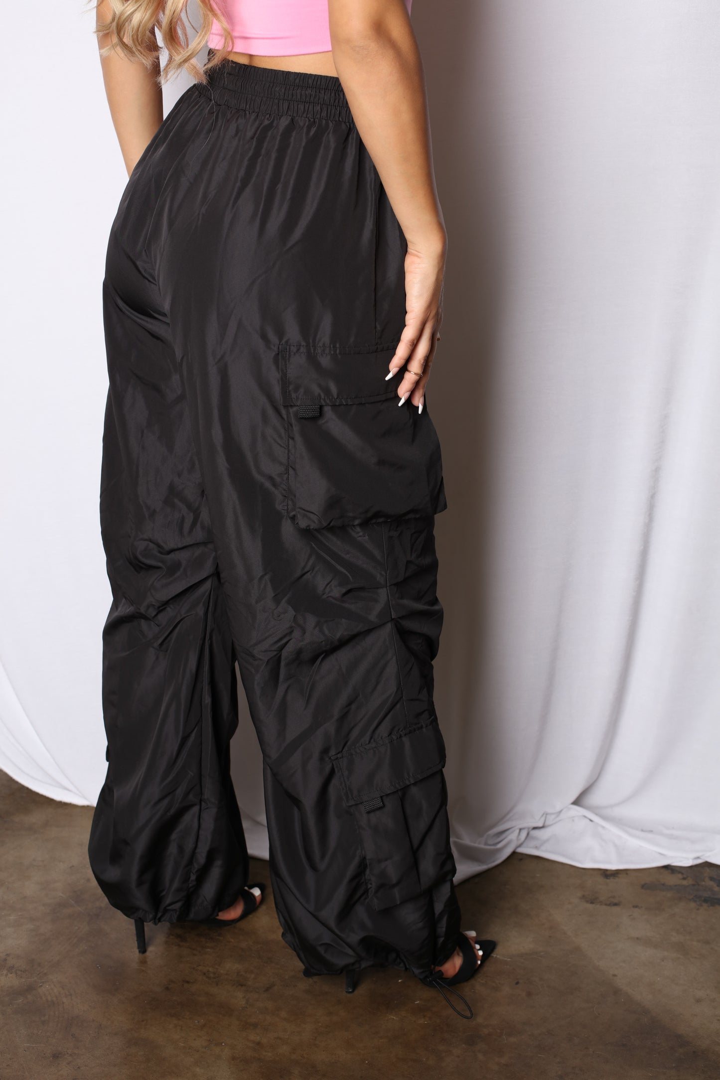 Parachute Jogger Pants Black