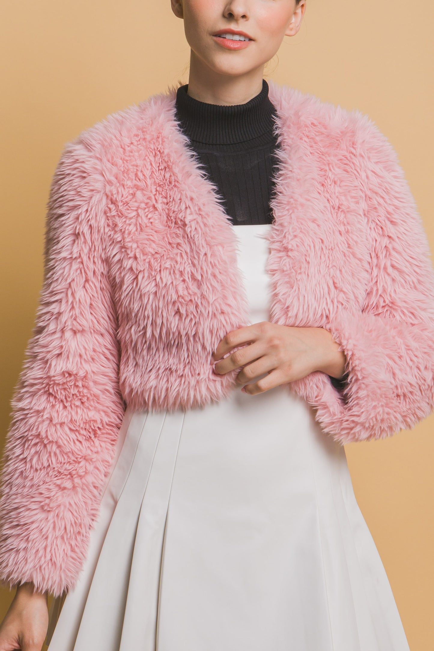 Cropped Fur Jacket