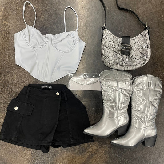 Silver Country Cowboy Boots
