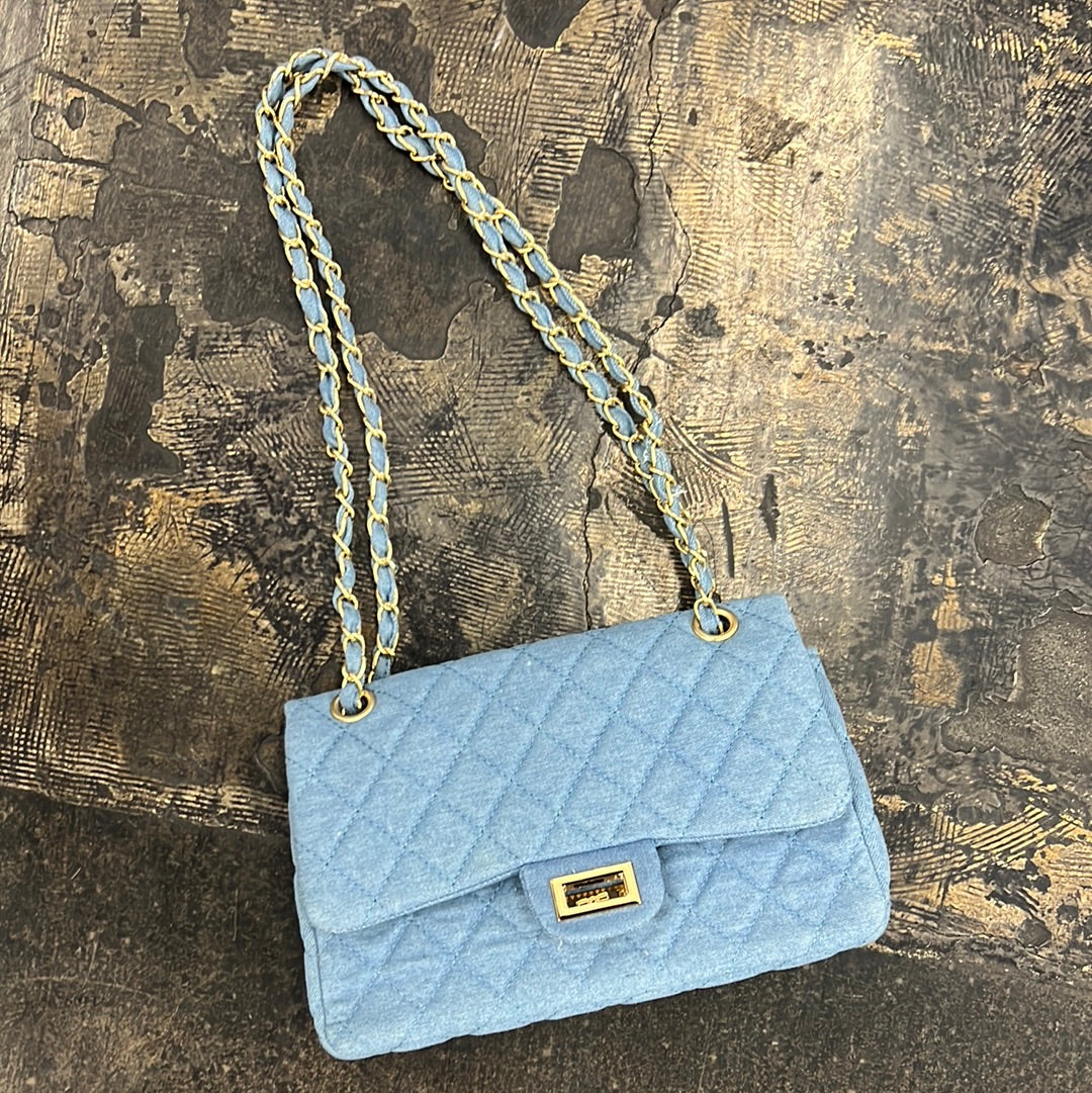 Denim Chain Purse