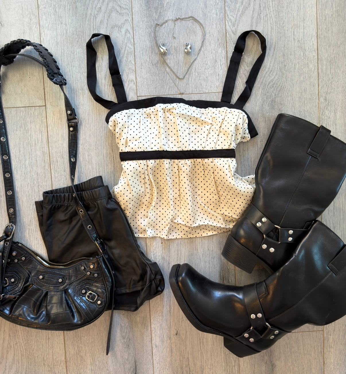 Polka Dot Baby Doll Top