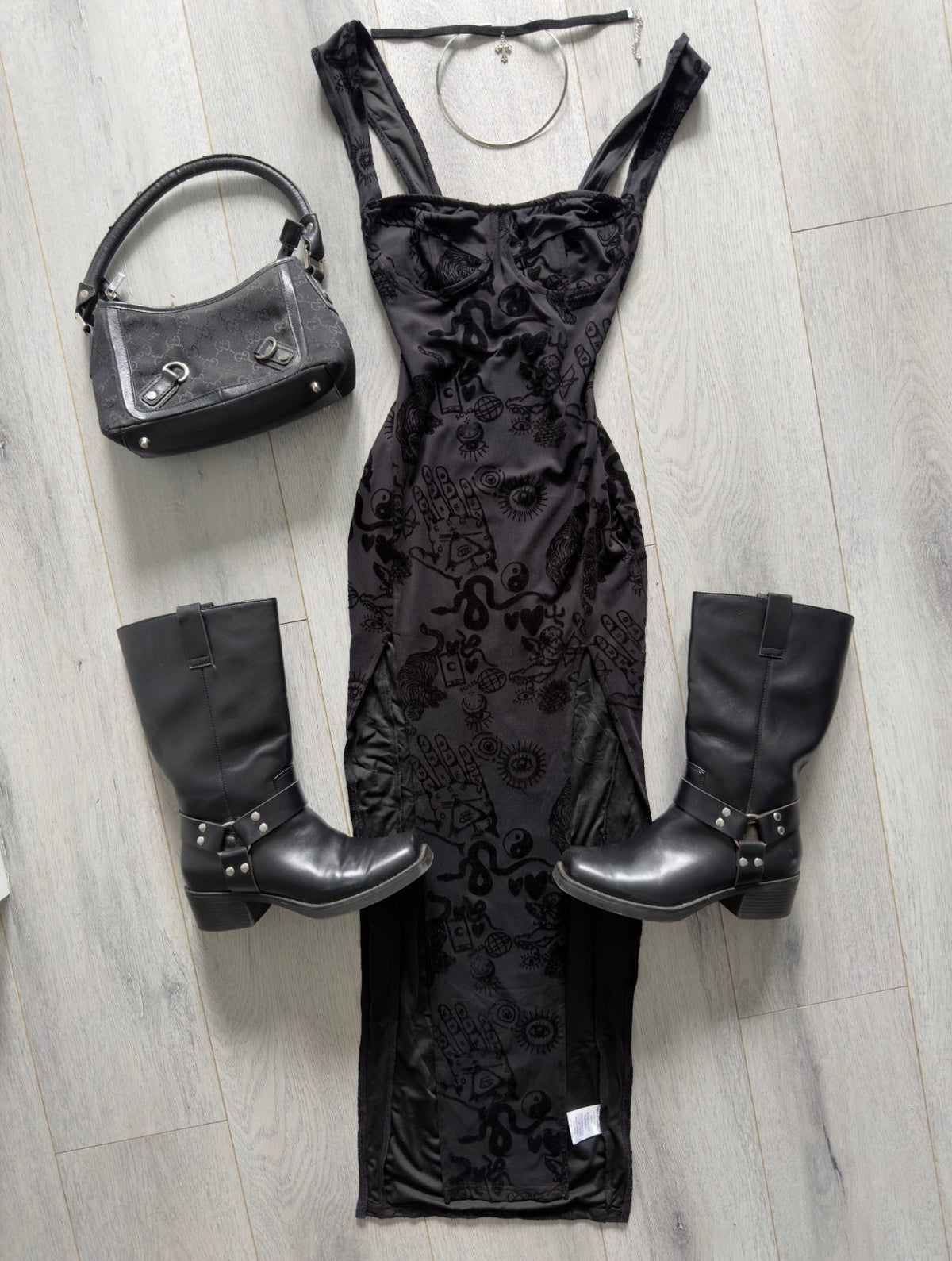 Witchy Babe Double Slit Maxi Dress