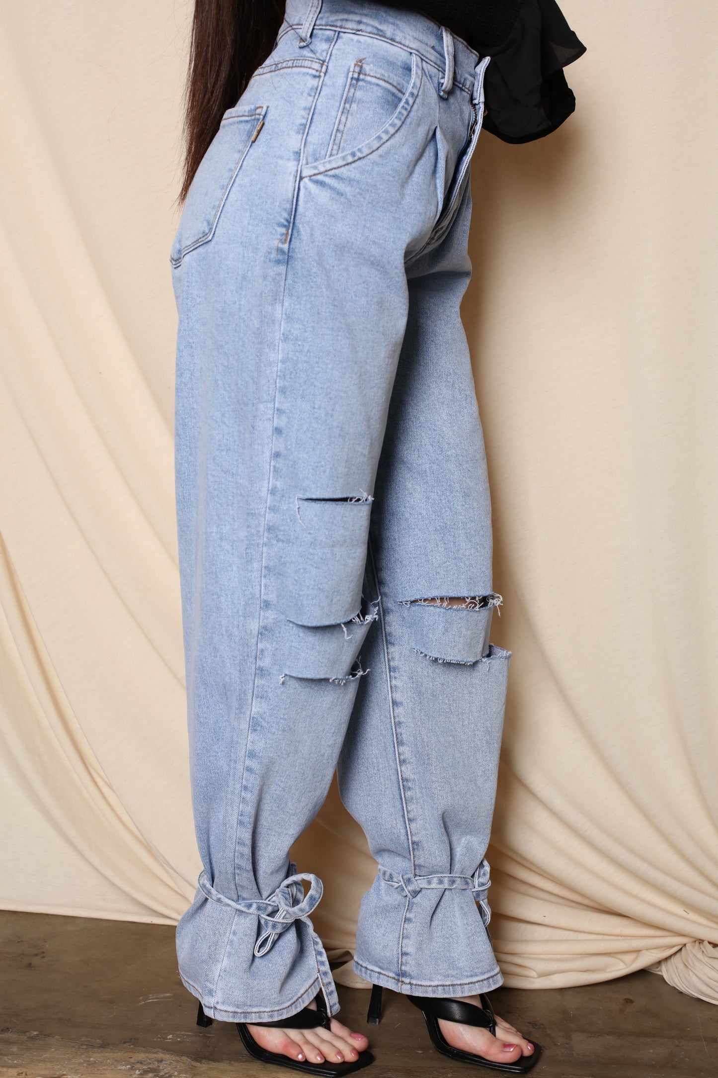 This Or That Bow Tie Jeans