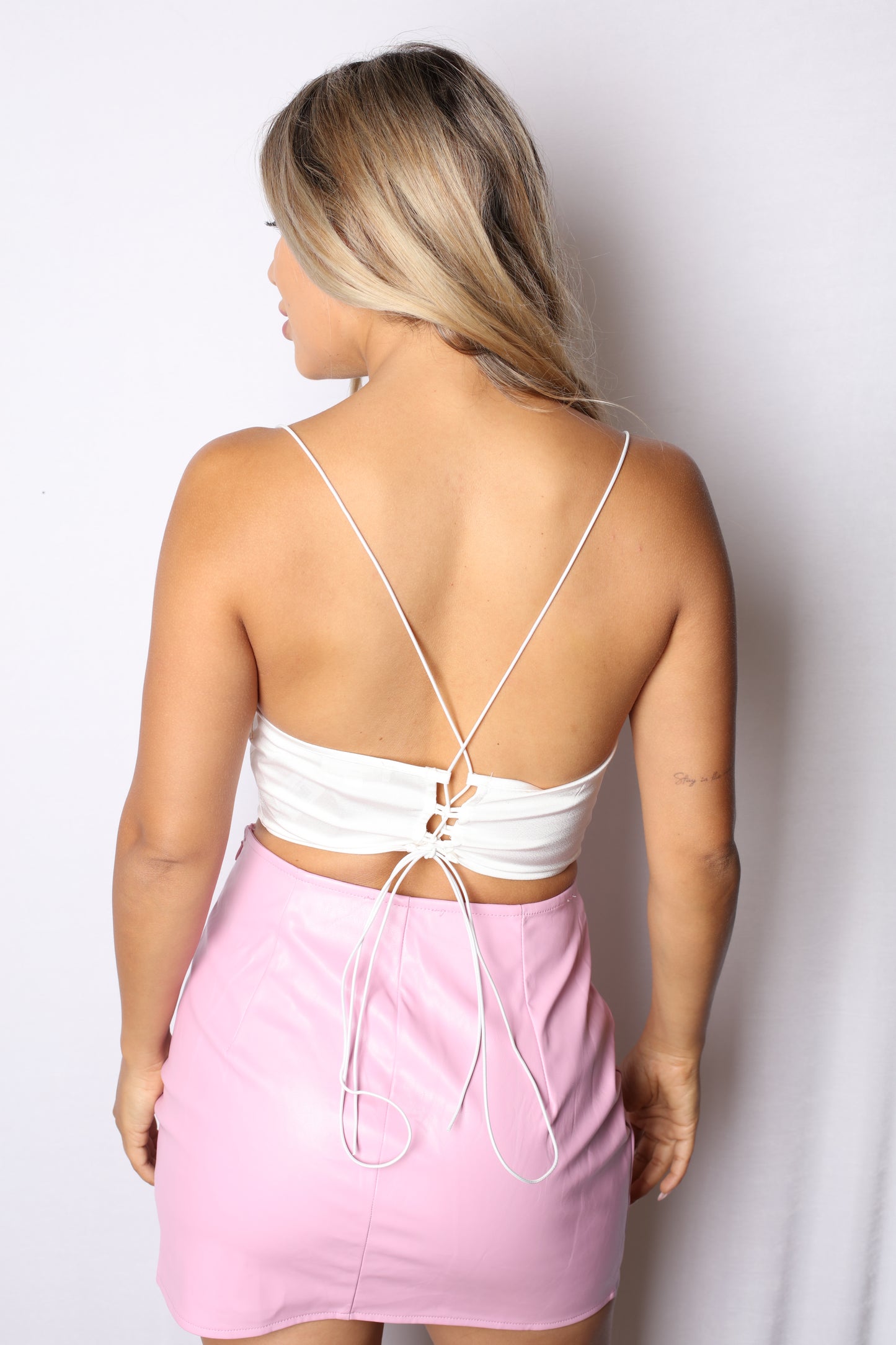 Strappy Corset Top White