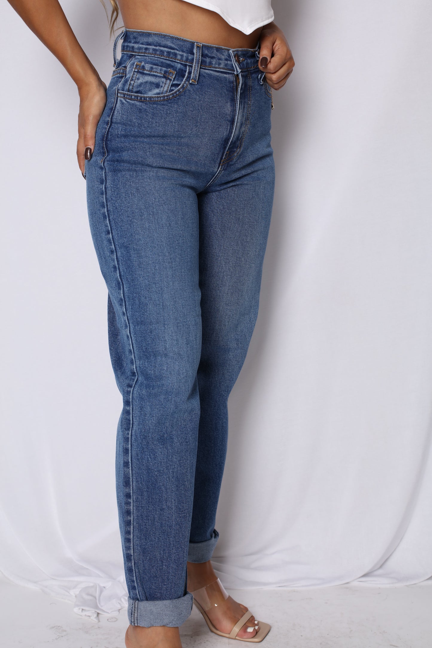 No Rip Heaven Boyfriend Jeans