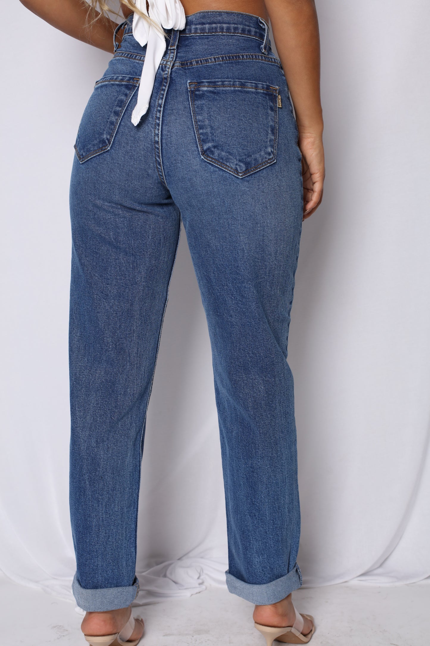 No Rip Heaven Boyfriend Jeans