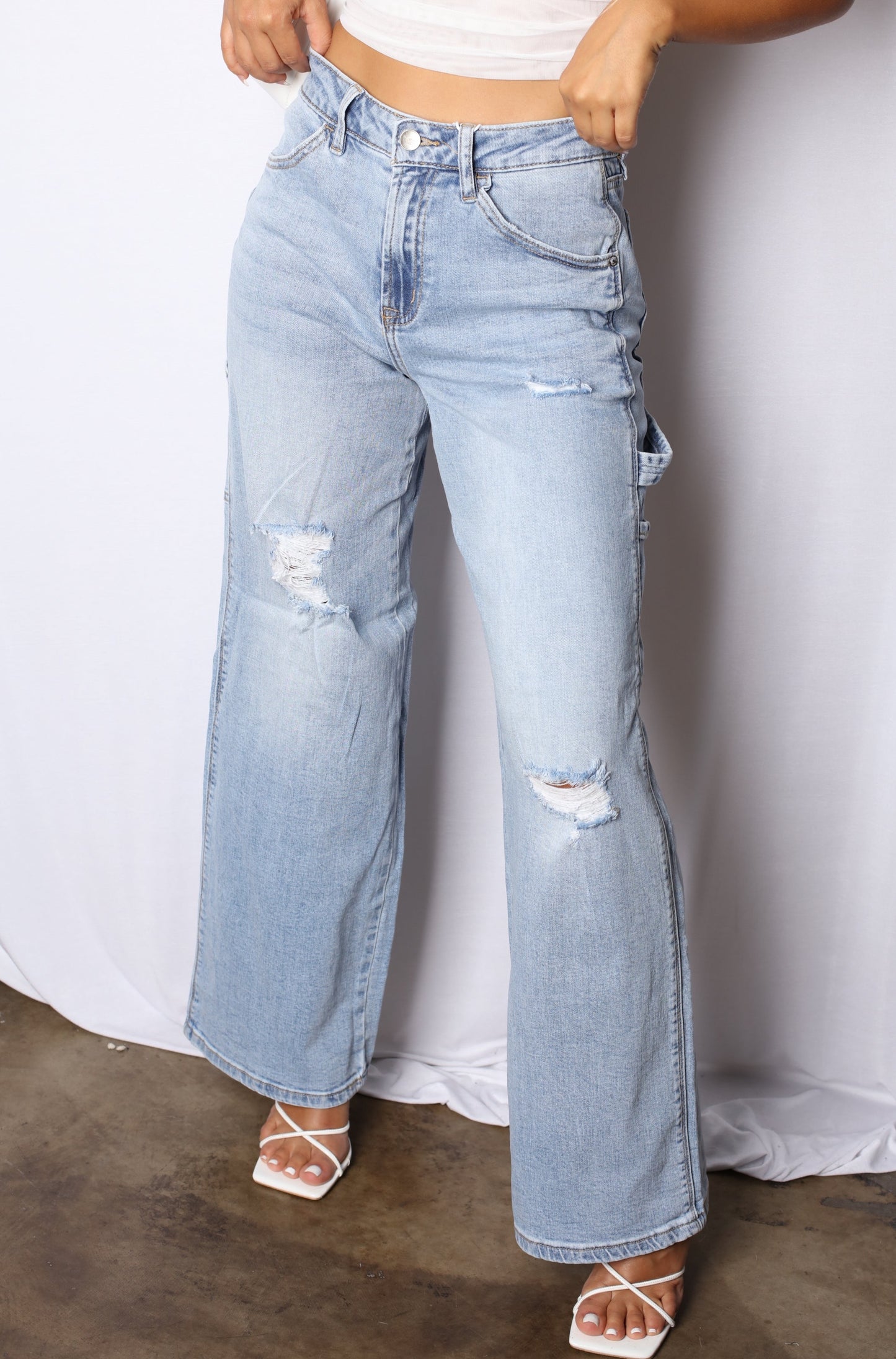 Perfect Fit Stretch Denim Cargo Pants