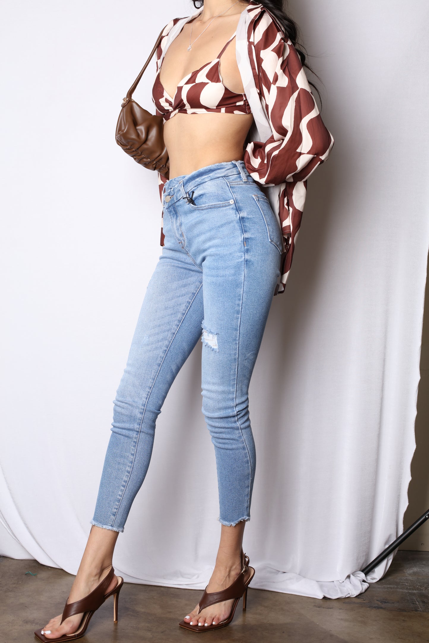 Off Button No Rip Skinny Jeans