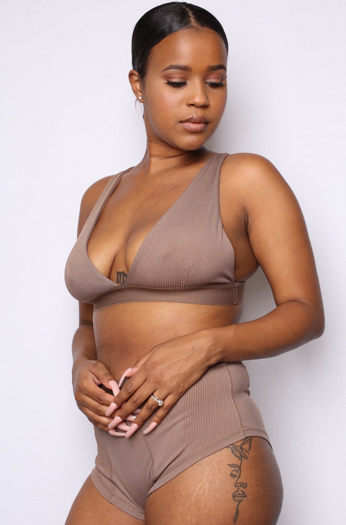 Skimmers 3 Piece Lounge Set Mocha