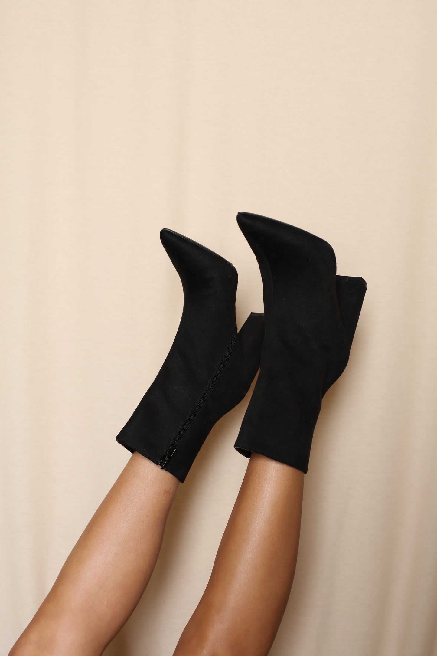 Pointy Black Booties