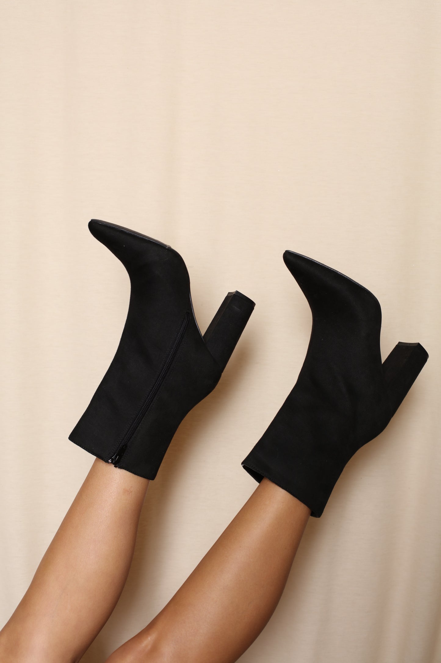 Pointy Black Booties
