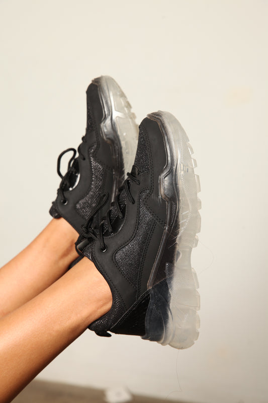 Balenci Runway Dad Sneakers Twinkle Black