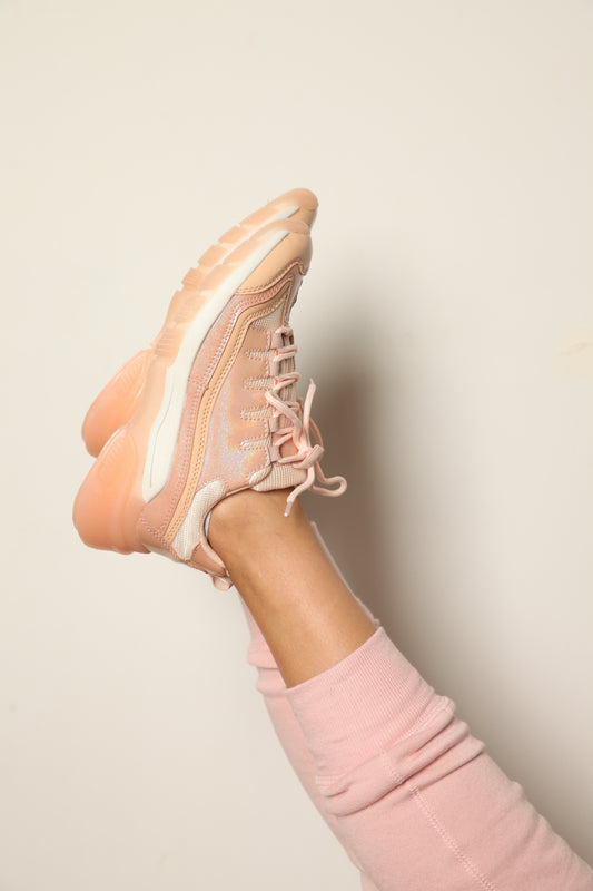 Just Peachy Holographic Sneakers
