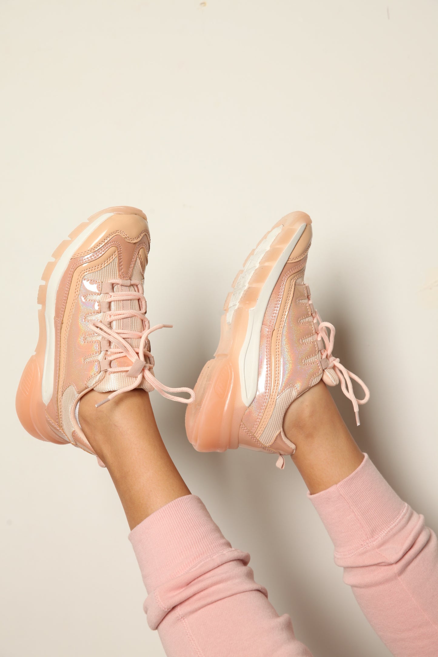 Just Peachy Holographic Sneakers