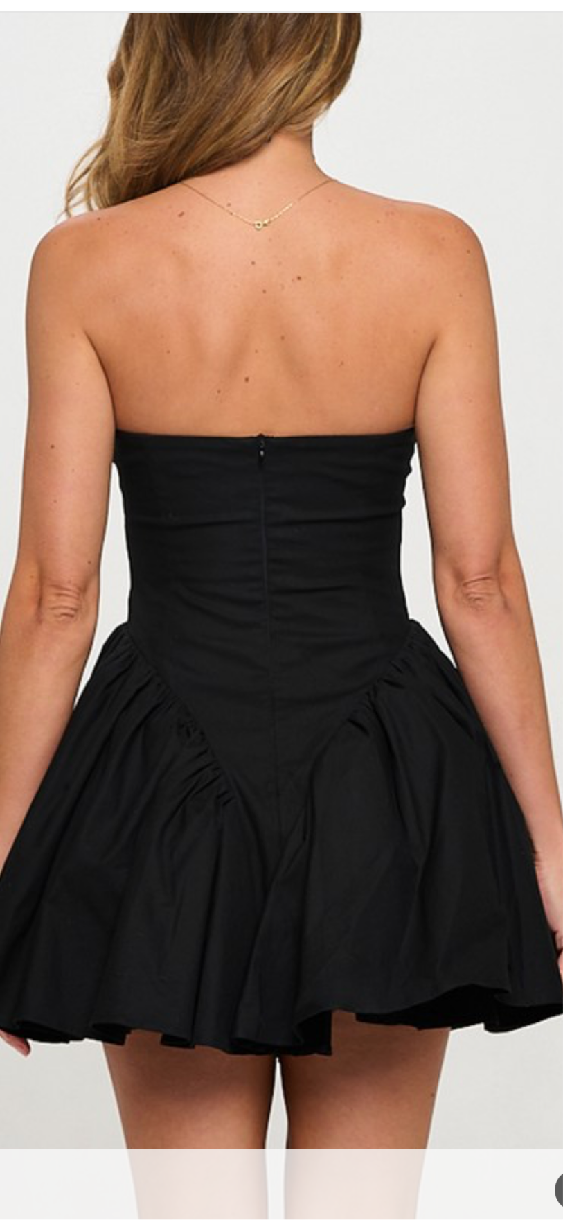 Black Old Money A Line Tube Dress