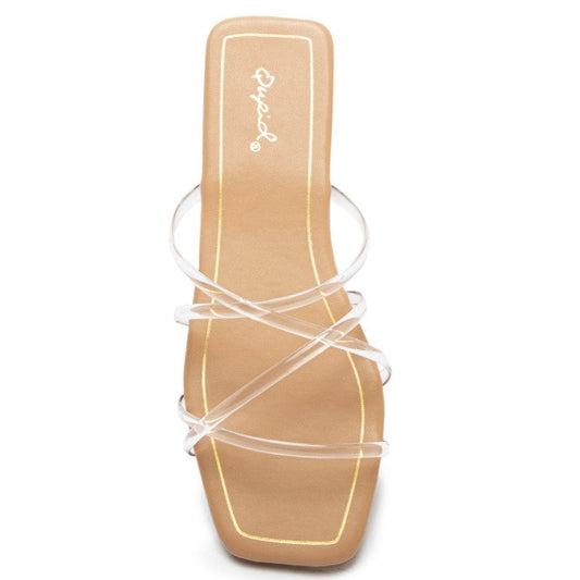 Clear Strappy Sandals