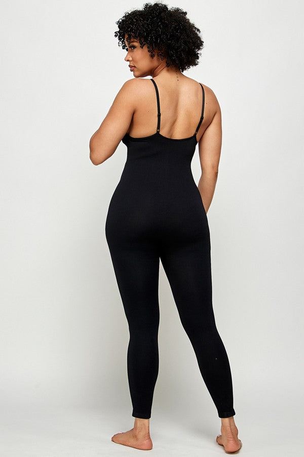 Cupped Out Stretch Catsuit Black