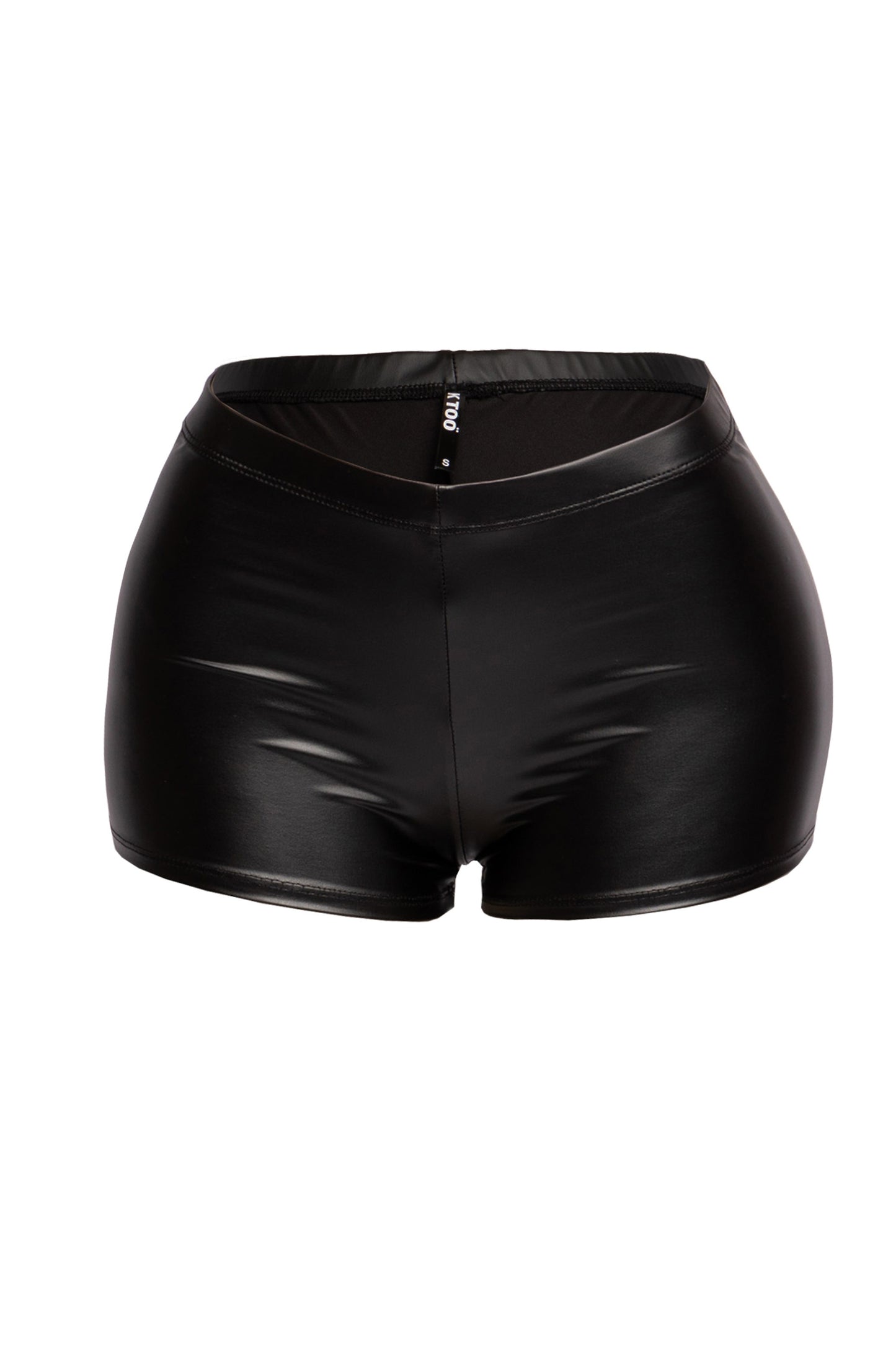 Leather Stretch Mini Shorts