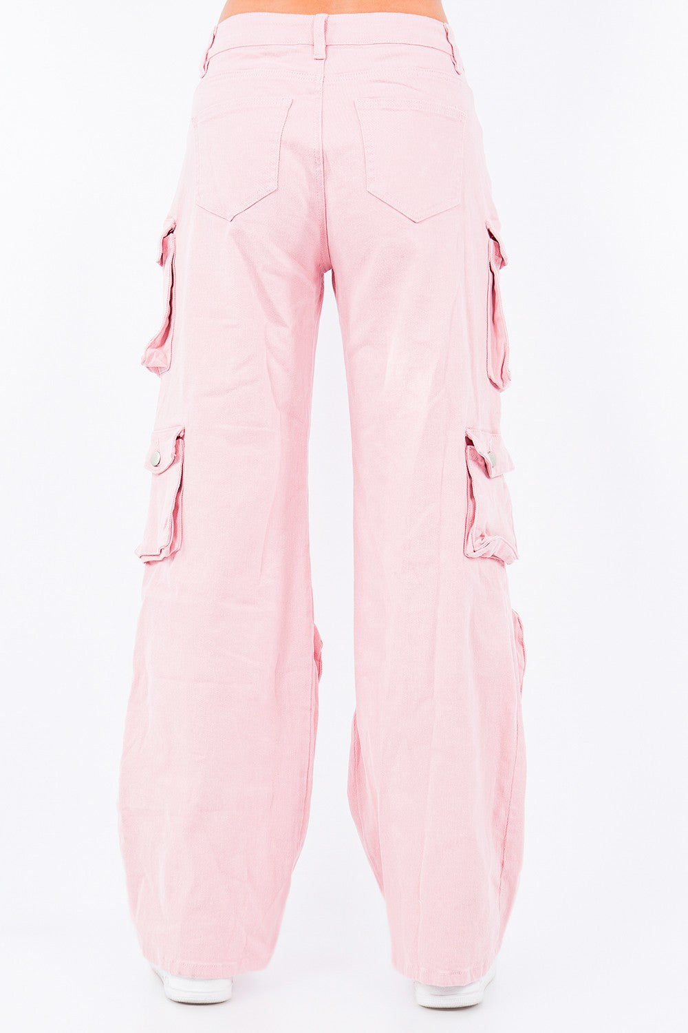 Pink Pocketed Cargo Pants