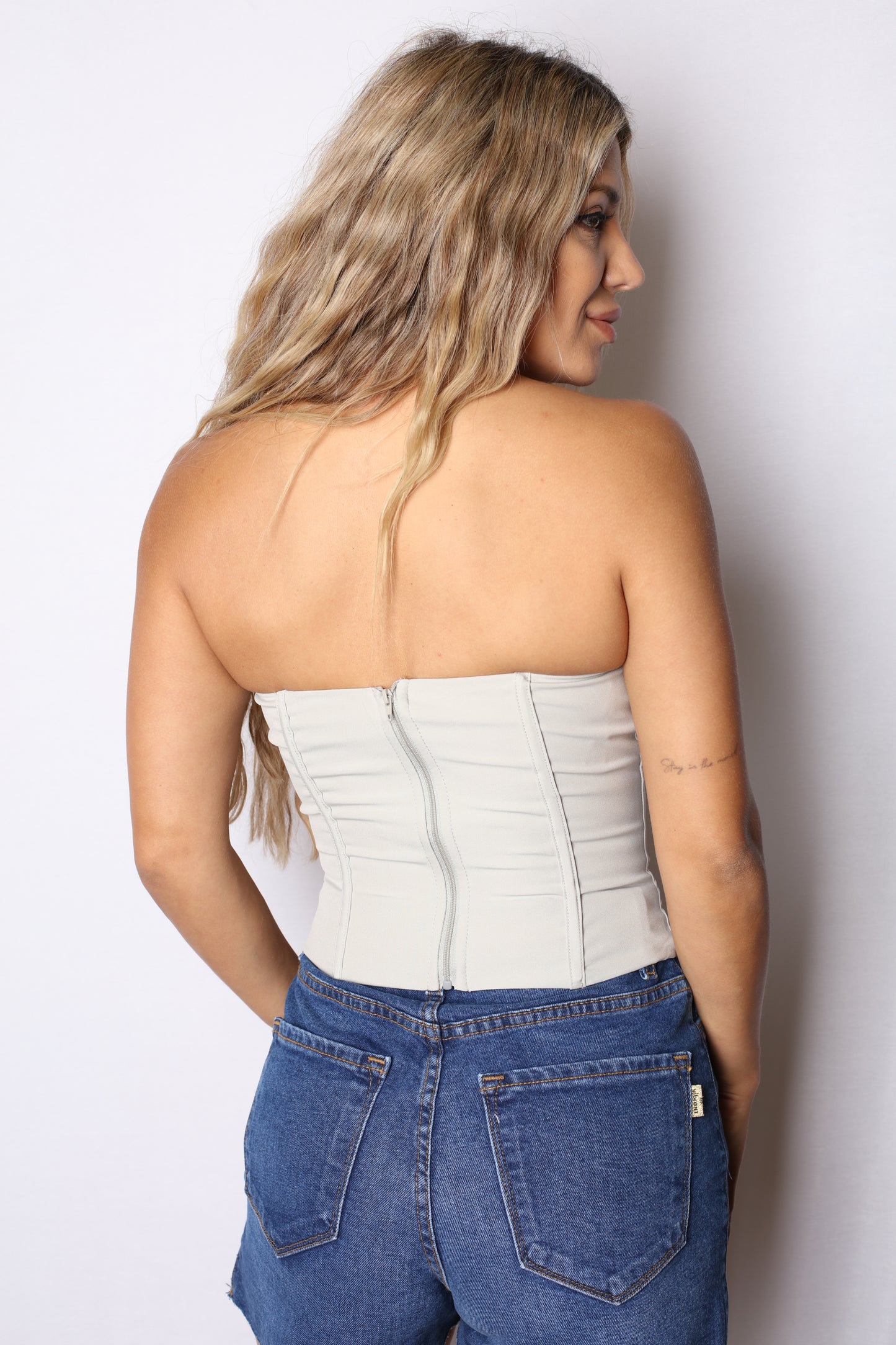 Stringed Up Corset Gray