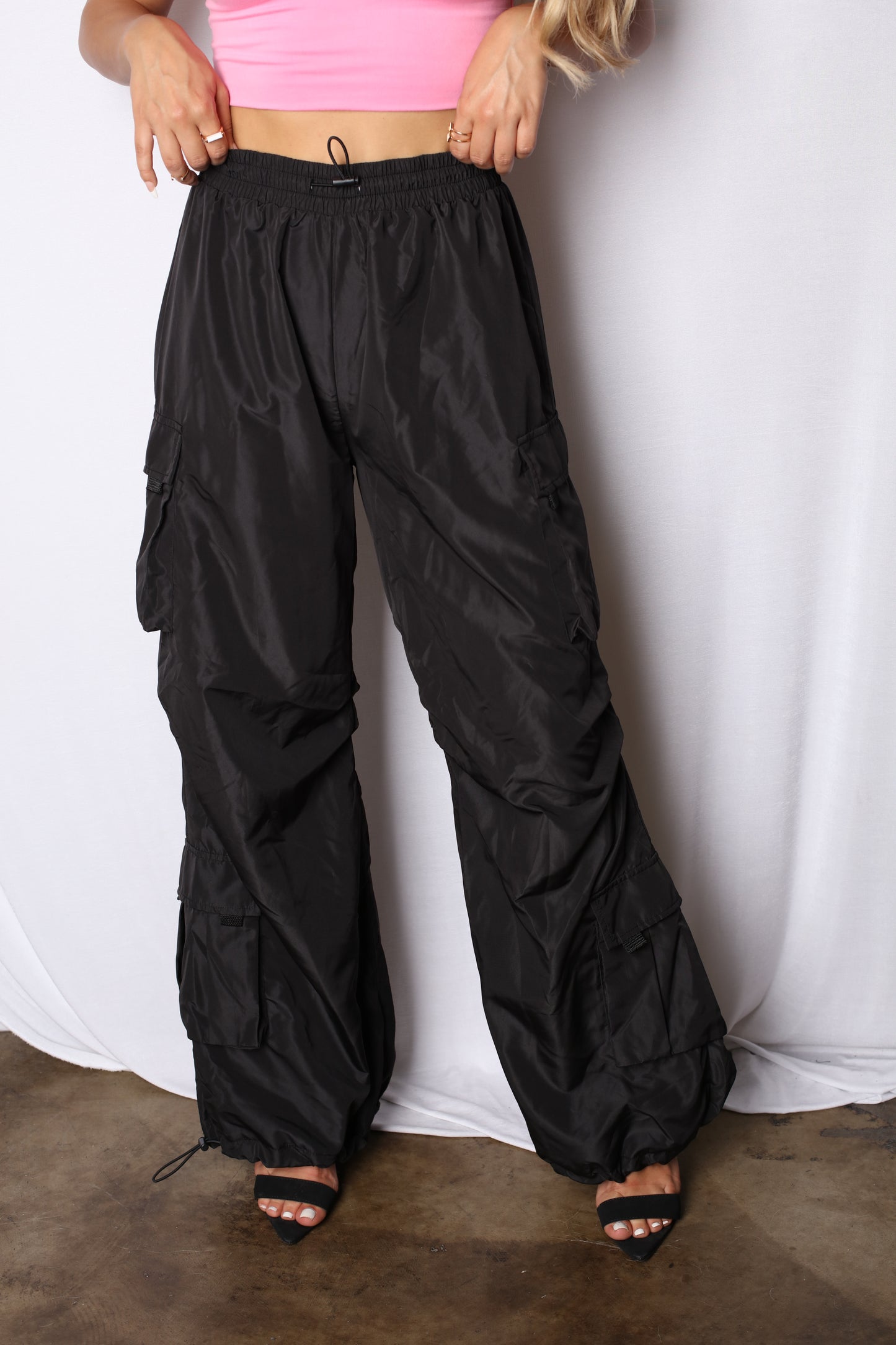Parachute Jogger Pants Black