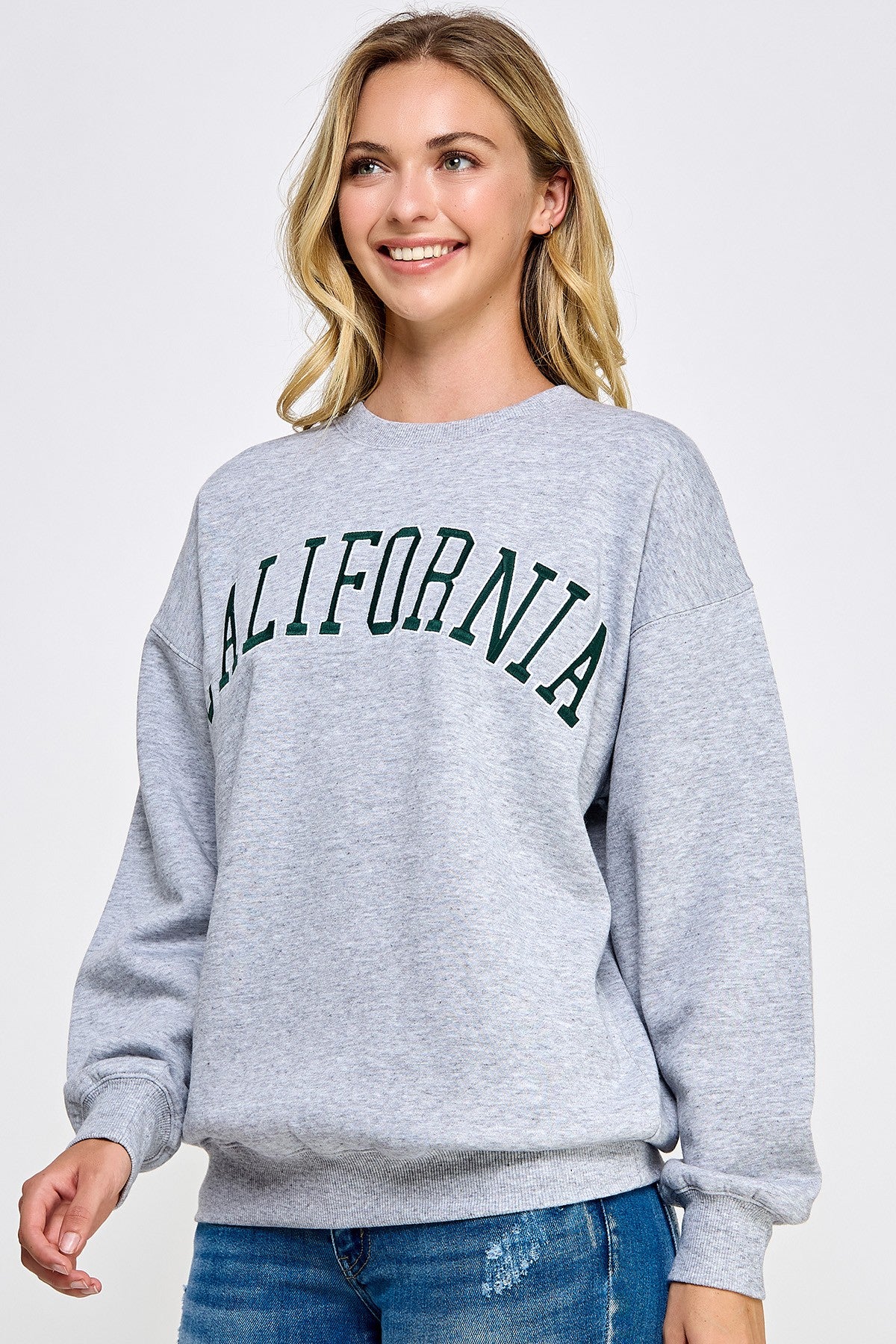 California Emblem Vintage Sweater Gray/Green