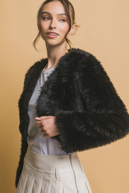 Cropped Fur Jacket