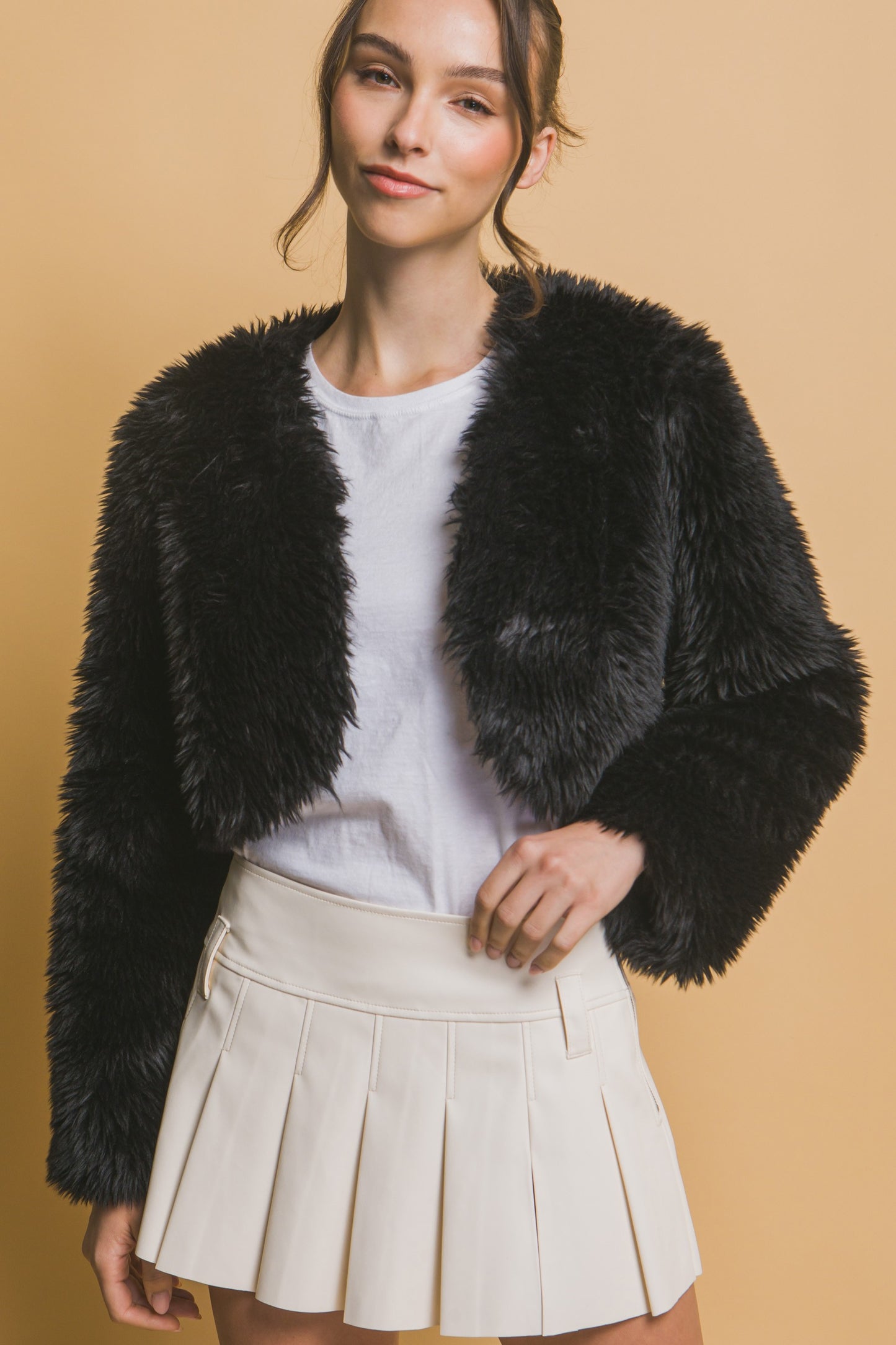 Cropped Fur Jacket