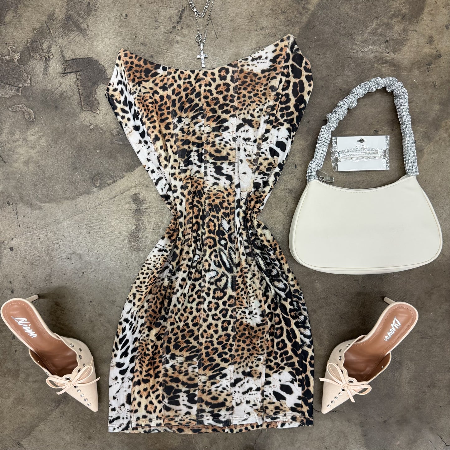 Leopard Printed Tube Dress