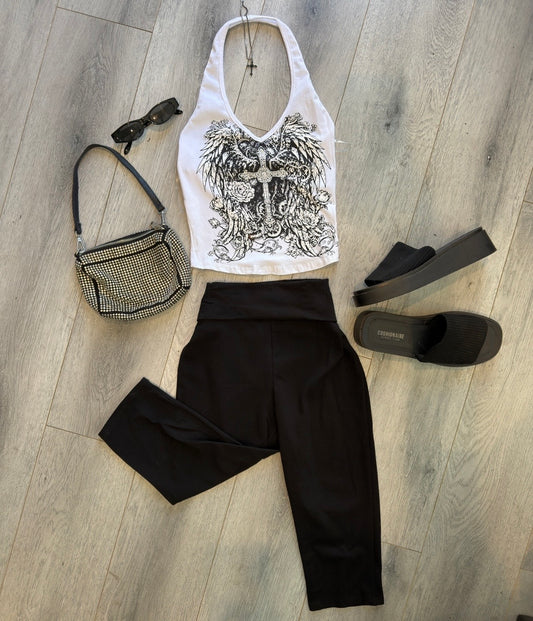 Hardy Halter Cross Tee White