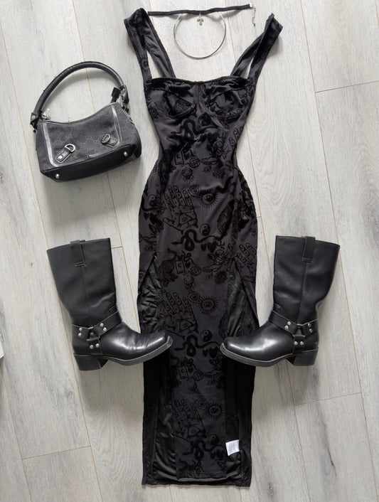 Witchy Babe Double Slit Maxi Dress