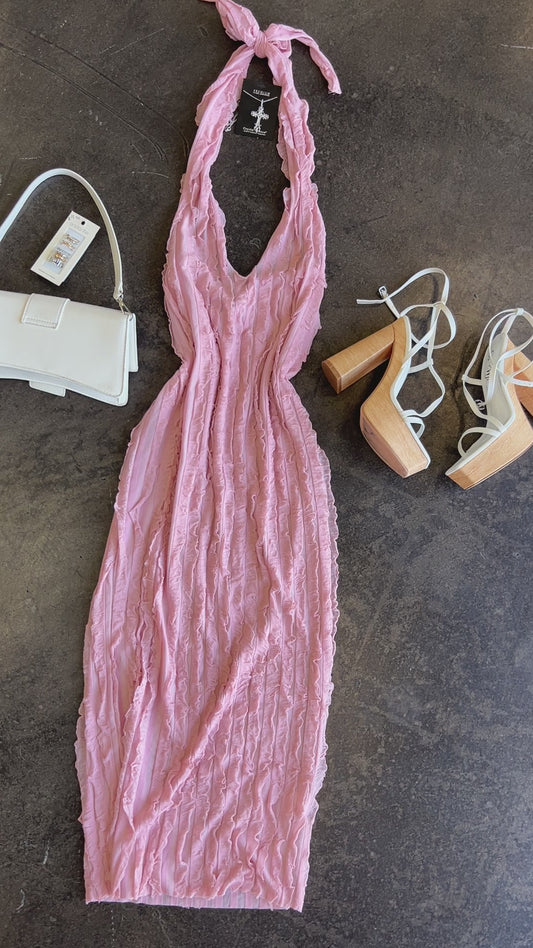 Pink Fiesta Maxi Barely There Dress