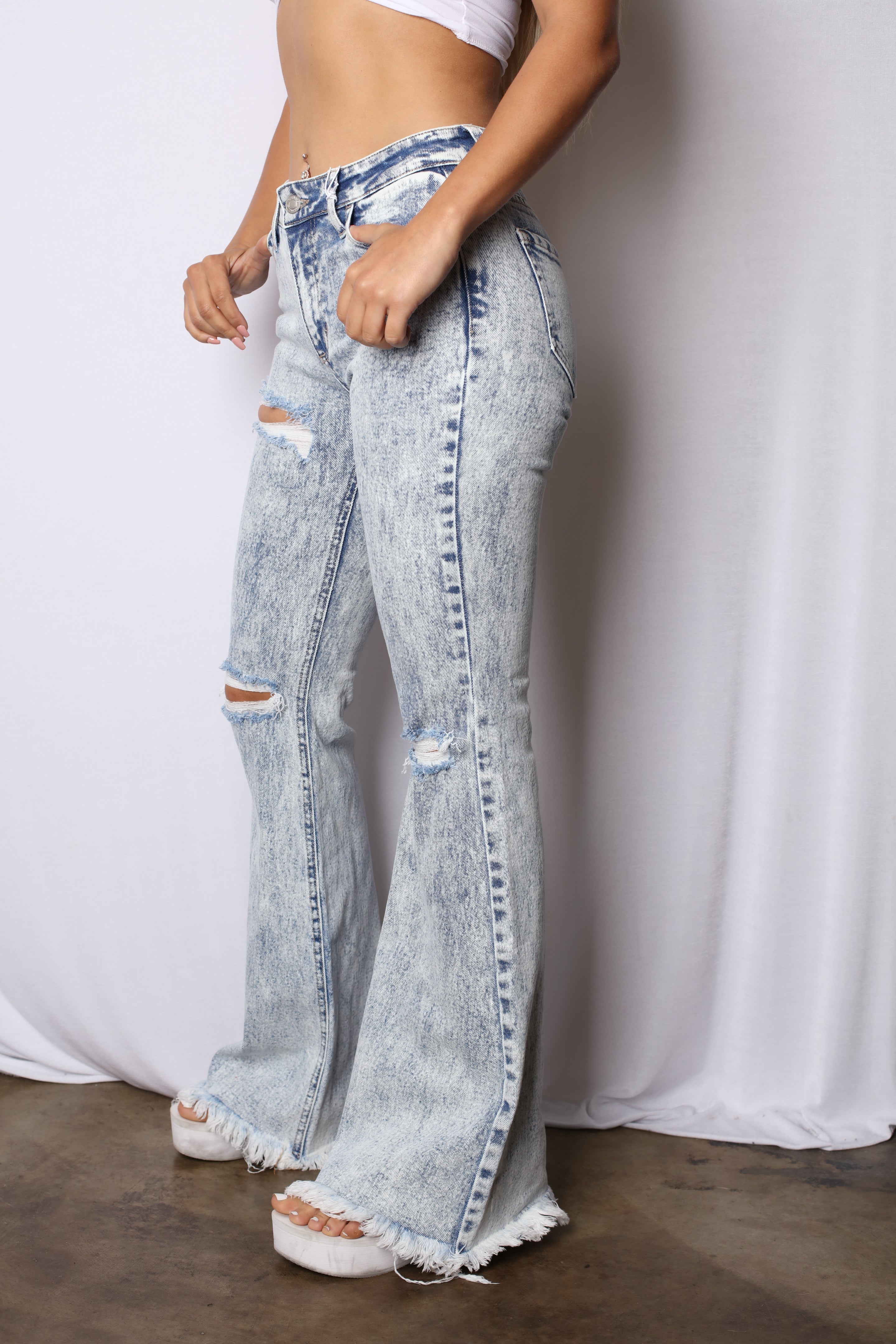 Acid wash sales bell bottoms