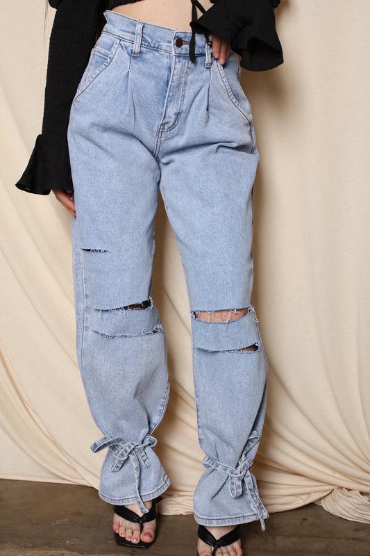 This Or That Bow Tie Jeans