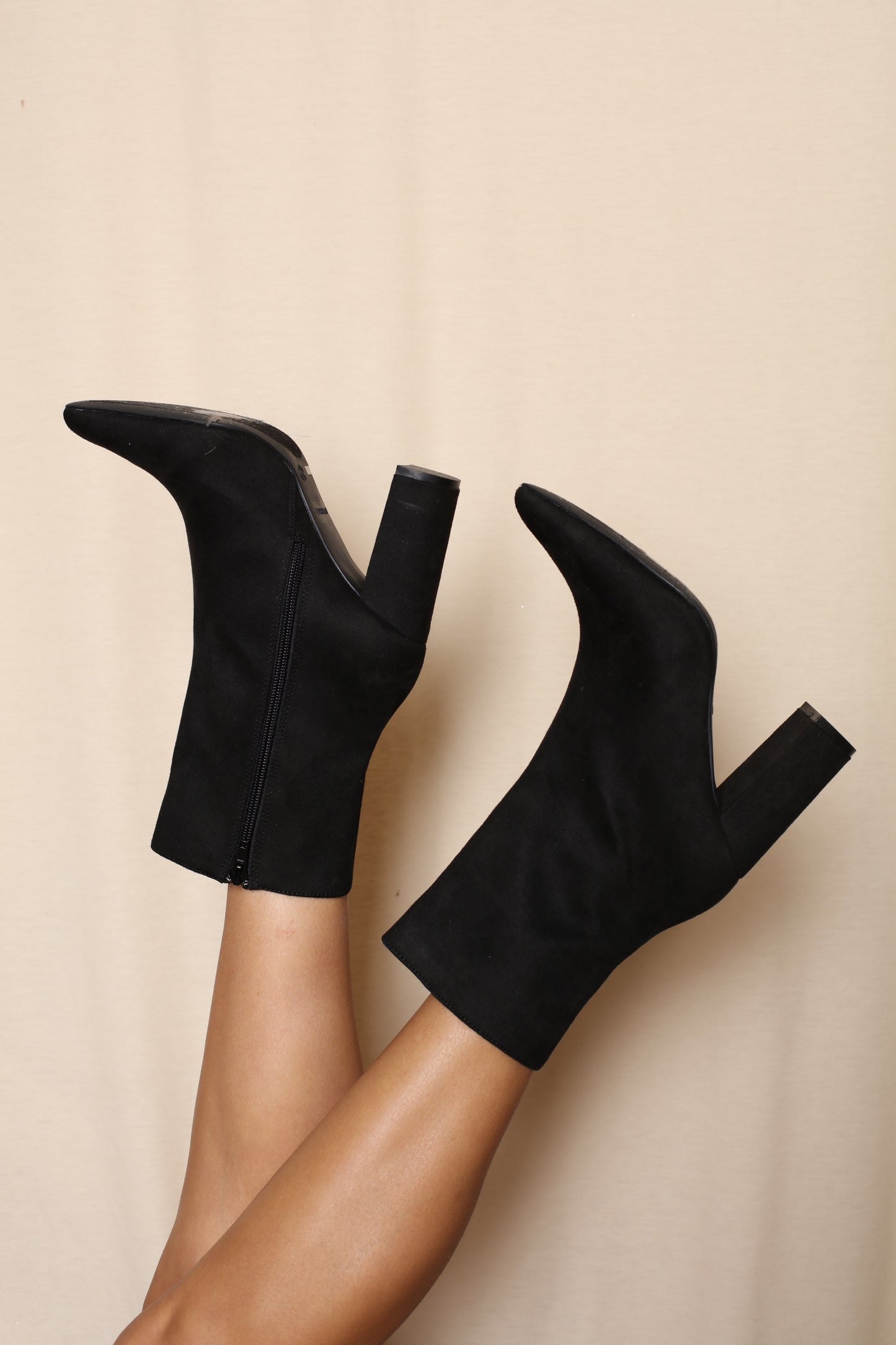 Pointy Black Booties