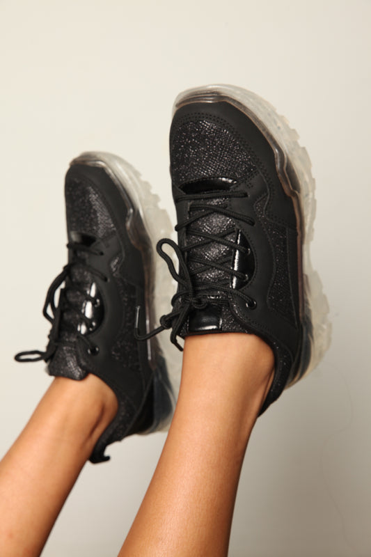 Balenci Runway Dad Sneakers Twinkle Black