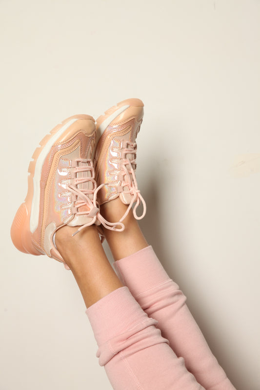 Just Peachy Holographic Sneakers